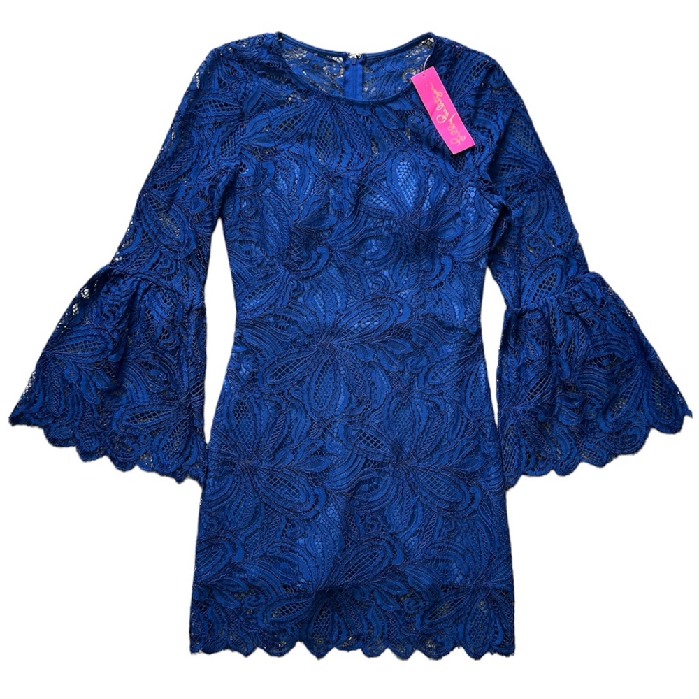 Lilly Pulitzer Blue Lace Mini Dress with Shorts